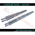 Bimetallic extrusion screw barrel for extruder machine 65/132 twin conical screw